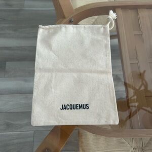 Jacquemus Cream Drawstring Cotton Bag